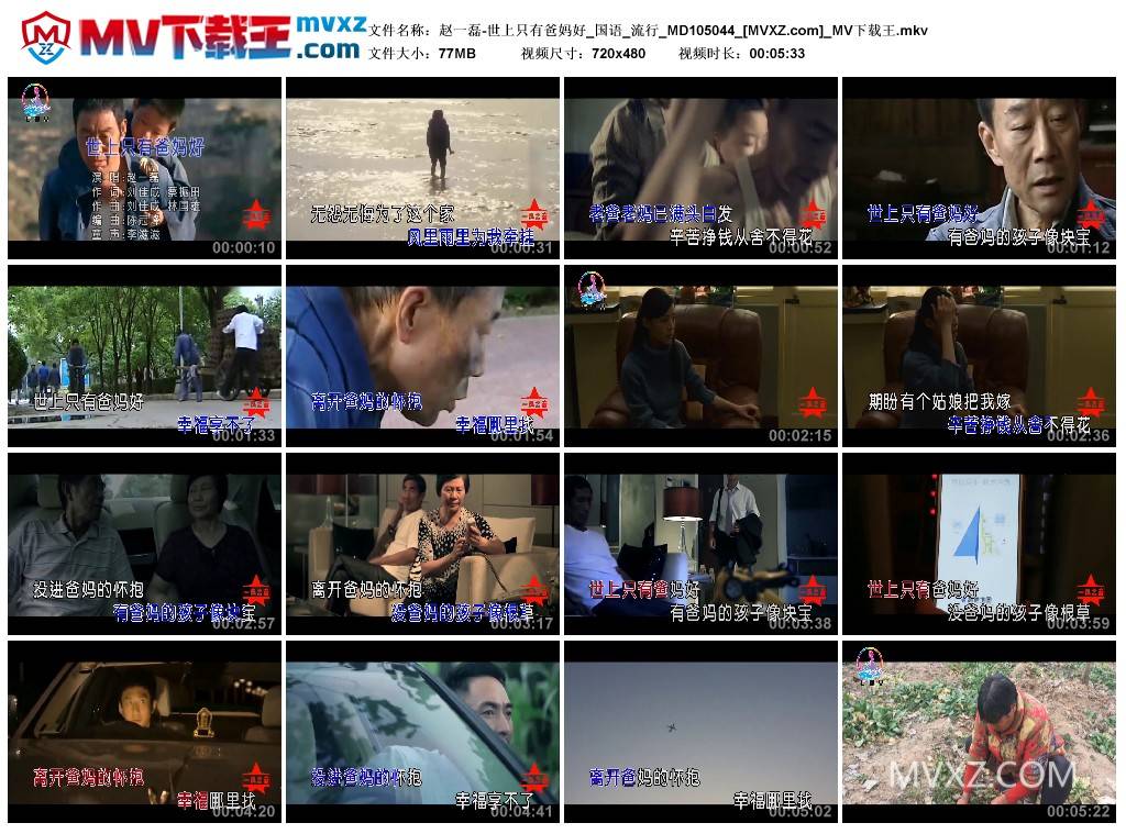 赵一磊-世上只有爸妈好_国语_流行_MD105044